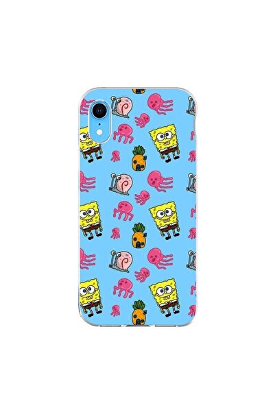 OEM Case compatible with Apple iPhone XR Silicone Gel Tpu Model Spongebob Pat...