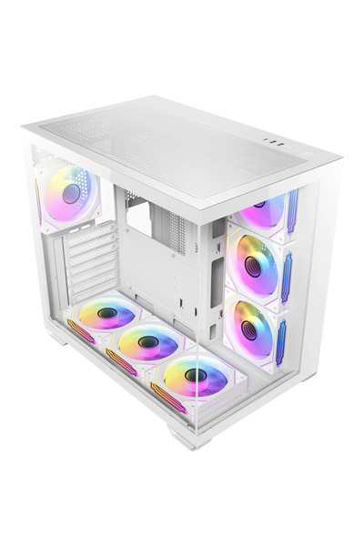 ANTEC CX Mirror Mid Tower Oyuncu Kasası - 270° Panoramik Temperli Cam - 7x120...