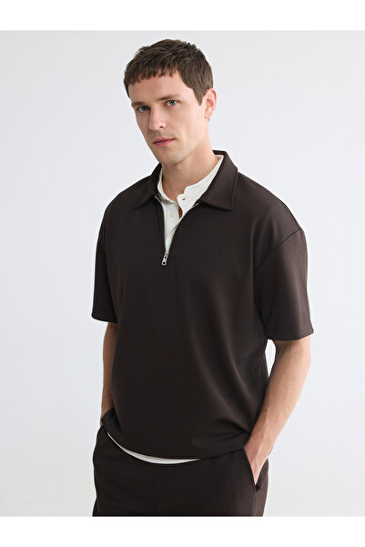 LC Waikiki Half-Zip Polo Collar Men's T-Shirt