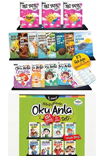 öğretmen evde 1.SINIF OKU-ANLA SETİ- 1.SINIF YAZ TATİL KİTABI SETİ