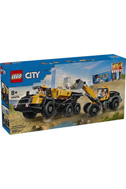 Lego City Самосвал и челен товарач 60494