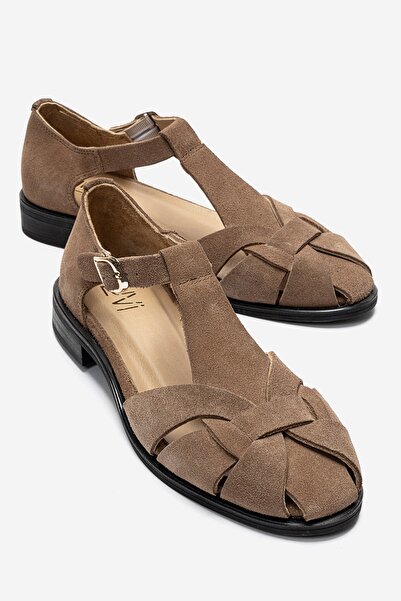 LuviShoes Sandale de damă DEXARA din piele naturală din piele intoarsă
