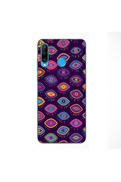 OEM Husa compatibila cu Huawei P30 Lite Silicon Gel Tpu Model Tribal Eyes