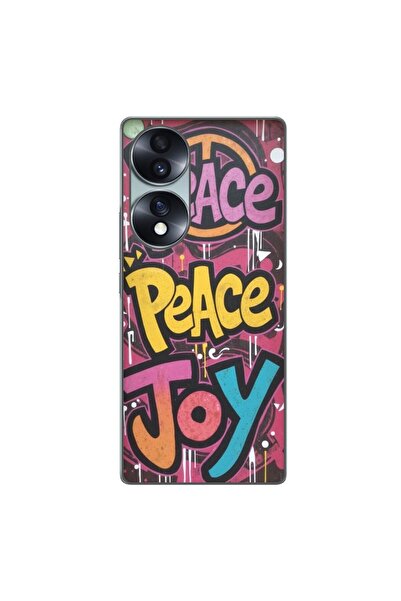 OEM Husa compatibila cu Honor 70 Silicon Gel Tpu Model Peace and Joy Graffiti