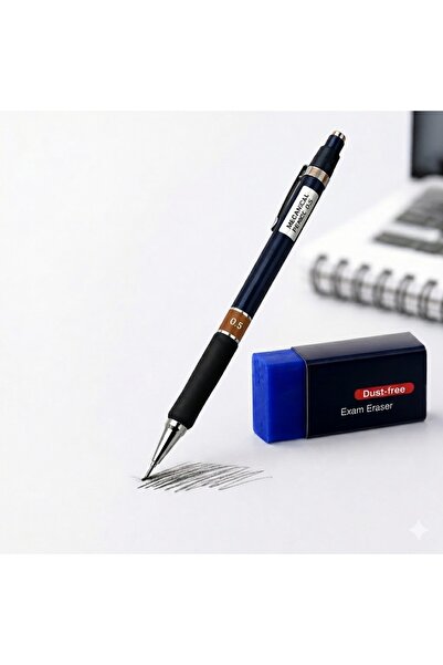 PENAC 105 0.5 mm Uçlu Kalem + Sınav Silgisi Seti Versatil Kalem Okul Ofis Yaz...