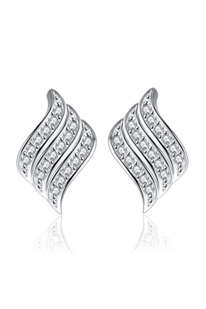 CRM Elegant Earrings for Women, CRM, Crystals, Silver