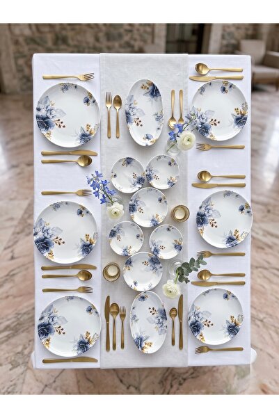 maia Porcelain Oskar Porselen Bahar 14 Parça Kahvaltı Takımı