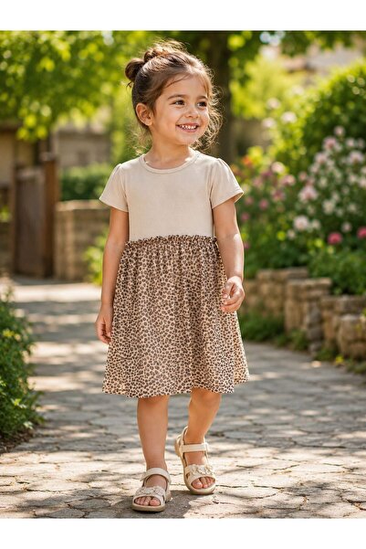 Accessories Hei Beige Color Leopard Patterned Tutu Skirt Fancy Girl's Dress 8...