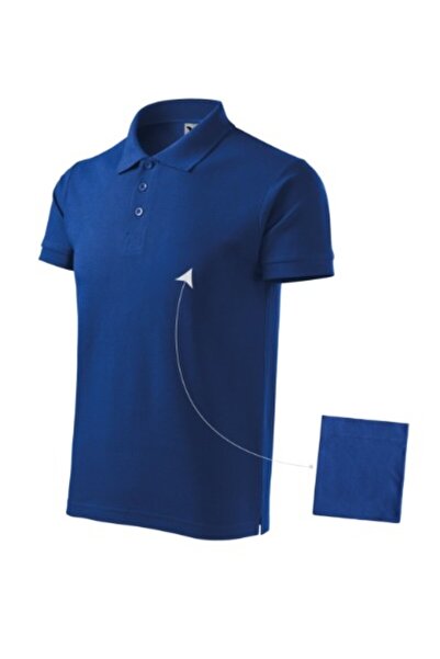 Malfini Tricou polo bărbătesc, Bumbac 212, S Albastru