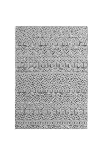 AYYILDIZ Covor modern, Helix Boho, 80 x 250 cm, Argintiu, Poliester, Oeko Tex...