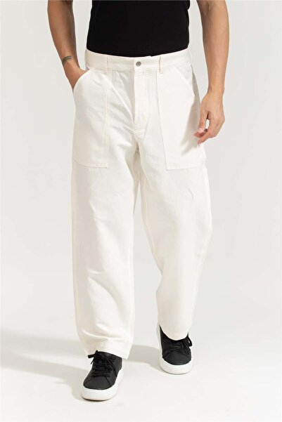 Tommy Hilfiger Normal Bel Normal Paça Normal Beyaz Erkek Pantolon MW0MW40570Y...