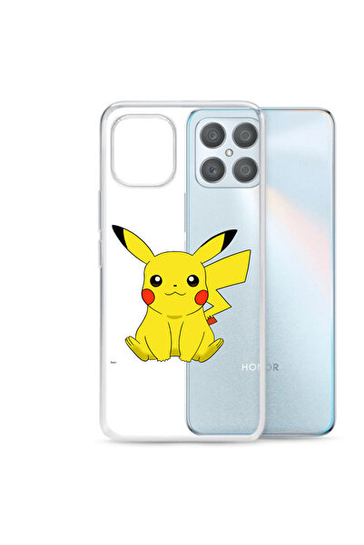 OEM Husa compatibila cu Honor X8 Silicon Transparenta Model Pokemon Pikachu