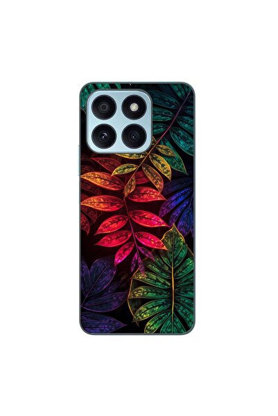 OEM Husa compatibila cu Honor X8b Silicon Gel Tpu Model Minmal Neon Leaves Pa...