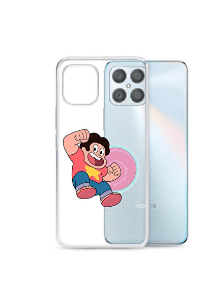 OEM Case compatible with Honor X8 Transparent Silicone Steven Universe Pattern
