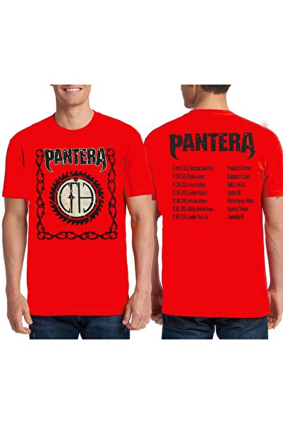orijintex Pantera Concert Tour 2026 Front and Back Printed Unisex Tshirt