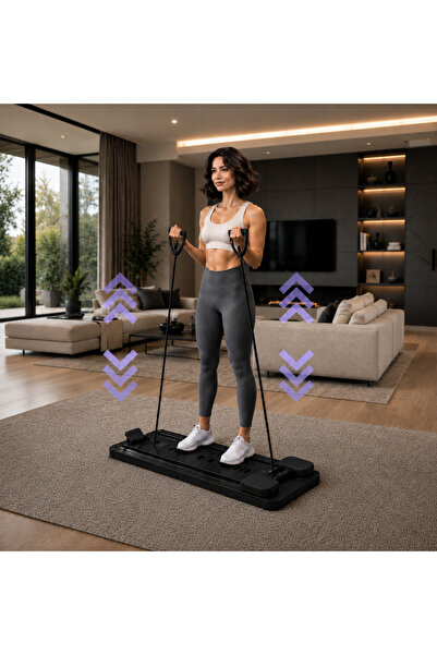 Fitli Saltea de Pilates multifuncțională, pliabilă, neagră