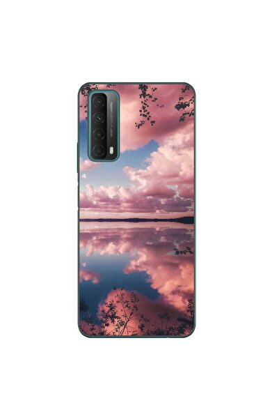 OEM Husa compatibila cu Huawei P Smart 2021 Silicon Gel Tpu Model Pink Clouds