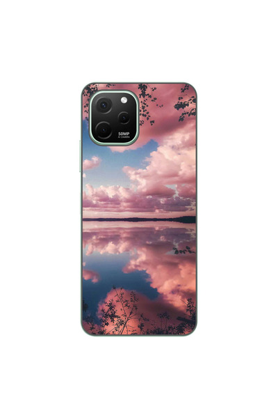 OEM Husa compatibila cu Huawei Nova Y61 Silicon Gel Tpu Model Pink Clouds