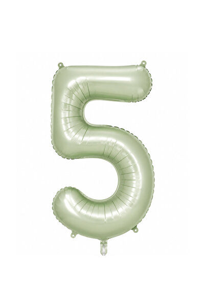 BeySüS 5 Number Foil Balloons Green Color (76 cm)