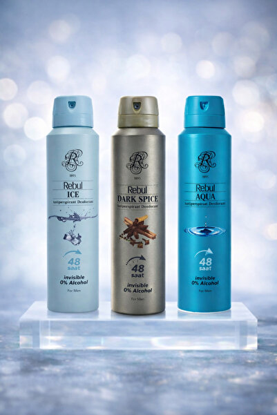 Rebul Deo Ice+Dark Spıce+AQUA 150 ML.(3LÜ SET)