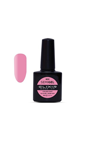 Elixir SEMI GEL (ΗΜΙΜΟΝΙΜΟ ΒΕΡΝΙΚΙ) - 822 (CHINA Pink) 8ML