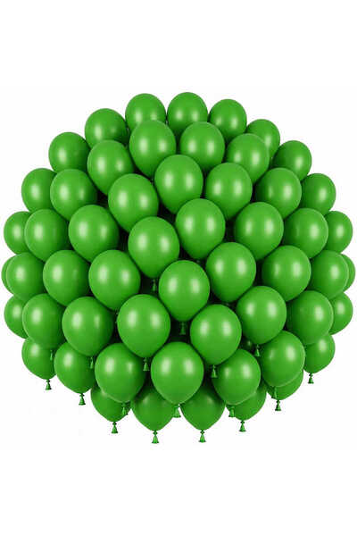 BeySüS Green Color Latex Pastel Balloon (30 cm) - 50 Pieces