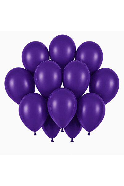 BeySüS Purple Color Latex Pastel Balloon (30 cm) - 12 Pieces