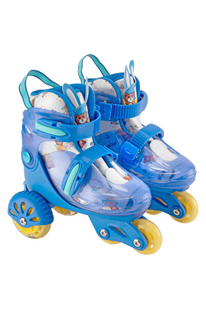 ACTION ONE Role reglabile Incepatori, roti luminoase, marimea S(31-34), blue