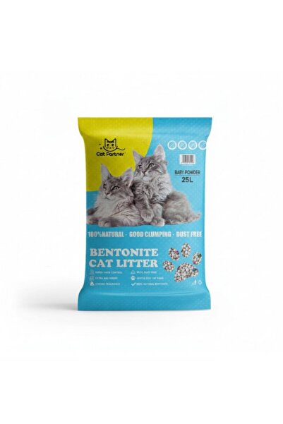 cat partner 25L Bentonite Cat Litter – Dust-Free, Clumping, Strong Odor Contr...
