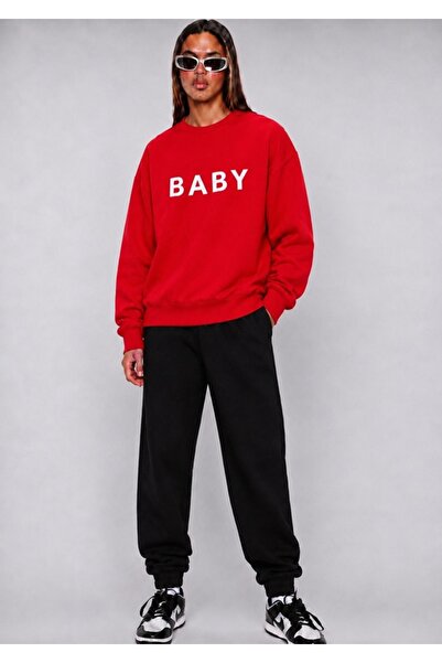 FAEL LİFE Unisex Wide Cut Zero Neck Vee-Shoulder Tracksuit Baby Printed Set