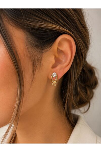 XUPING JEWELRY Stone Knot Model Xuping Steel Earrings