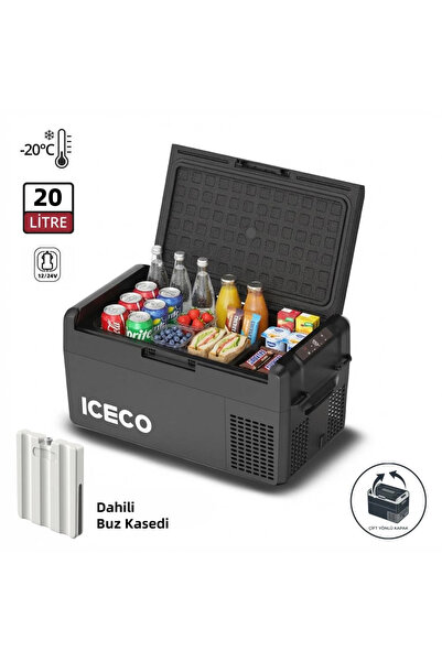 ICECO Mcd20B 12/24Volt 20 Litre Kompresörlü Oto Buzdolabı/Dondurucu + Buz Kaseti