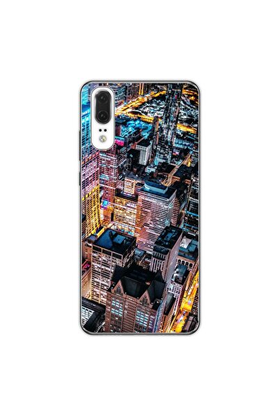 OEM Husa compatibila cu Huawei P20 Silicon Gel Tpu Model Night City