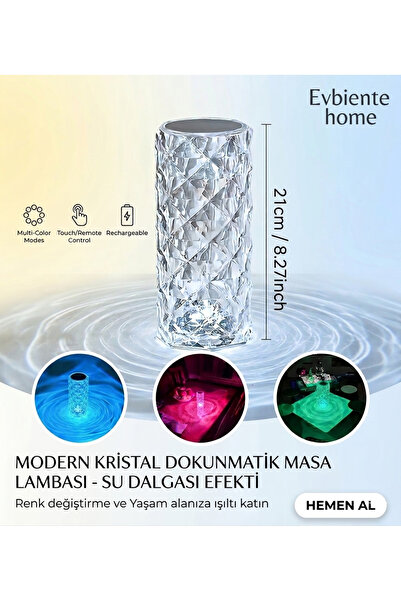 EVBİENTE Kristal Elmas Masa Lamba