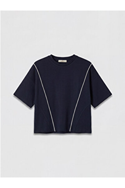 LC Waikiki New Season Navy Blue Crew Neck Women's T-Shirt