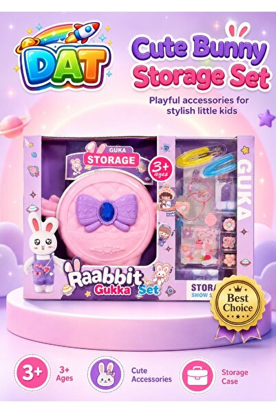 DAT 2-in-1 DIY Rabbit Guka Backpack & Portable Dresser Playset with Stickers ...