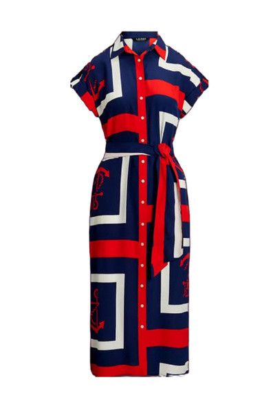 Ralph Lauren Γυναικείο Damyna Φόρεμα-Πουκαμίσα Μπλε 200962942001-400