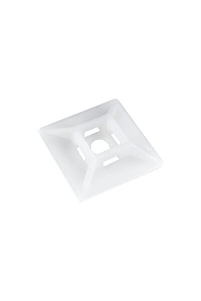 Braytron CLAMP SUPPORTS, WITH ADHESIVE 28x28mm PA66 WHITE 100PCS/PACK