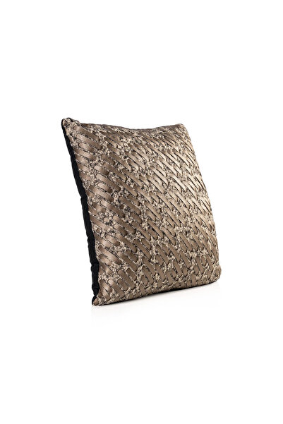 Midas Furniture وسادة جلدية مربعة 45×45 سم بني