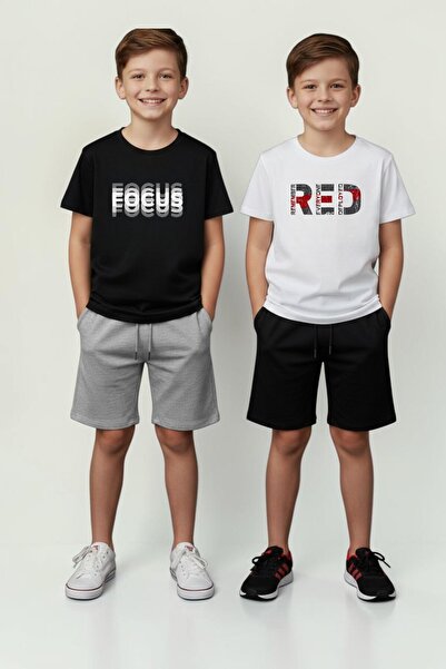 han elegant 4-dijelni letnji set za decu: kapri pantalone i majica