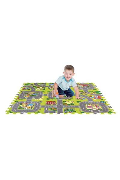OEM City Streets Puzzle Rug for Children, Educational Play, 31.5x31.5 cm, 9 P...