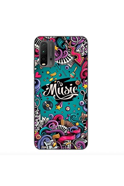 OEM Case compatible with Xiaomi Redmi 9T Silicone Gel Tpu Pattern Pop Art Music