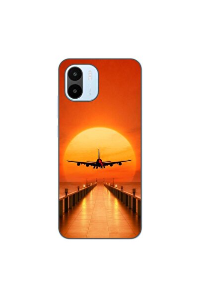 OEM Husa compatibila cu Xiaomi Redmi A1 Silicon Gel Tpu Model Airplane Sunset