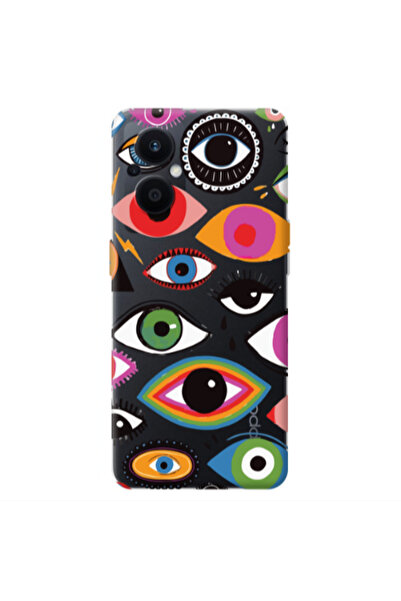Other Oppo Reno 7 Lite Colorful eyes Transparent Silicone TPU Θήκη