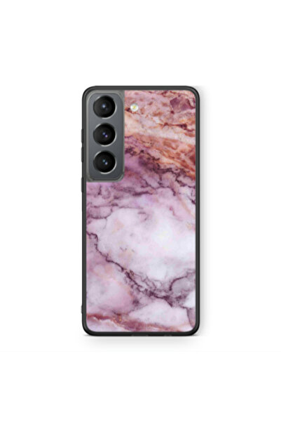 Other Samsung S21 PLUS Marble Brown And Pink Black Glossy Θήκη