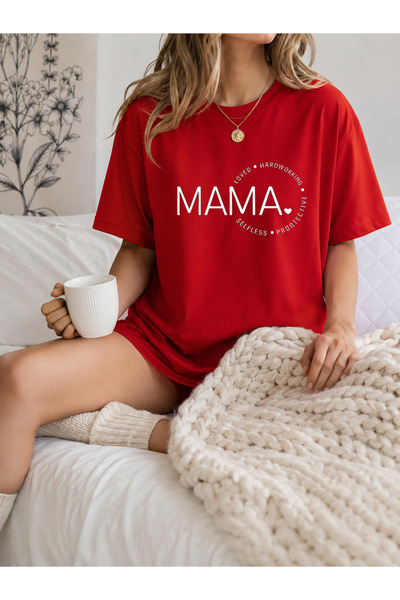 Anneler Günü Özel Tasarım Tişört | Minimal MAMA Yazılı Tişört
