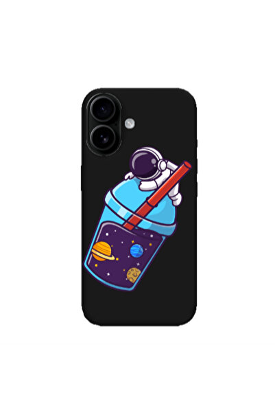 Other Apple Iphone 16 plus Longing in space Black Colored Silicone TPU Θήκη