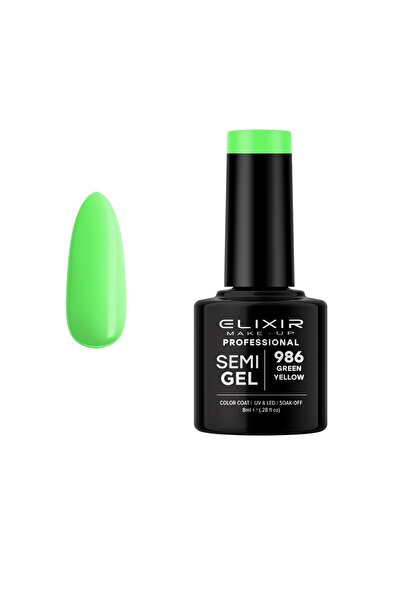Elixir SEMI GEL (ΗΜΙΜΟΝΙΜΟ ΒΕΡΝΙΚΙ) - 986 (Green Yellow) 8ML