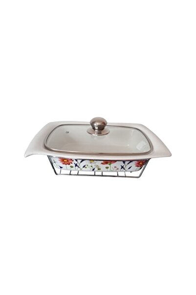 OEM Vas ceramic cu capac de sticlă pentru încălzire cu 3 lumânări