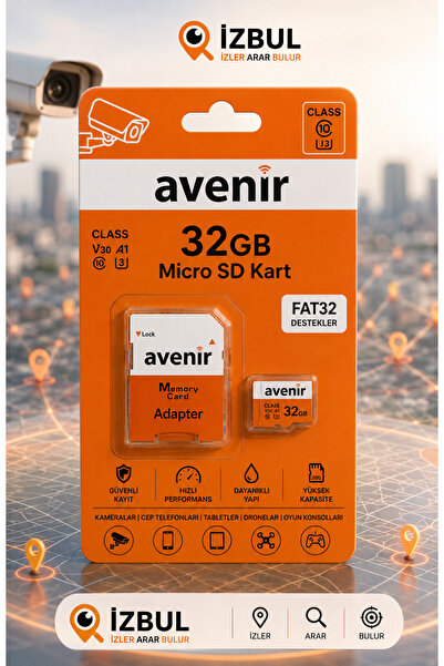 AVENİR Micro Sd Memory Card Class 10 U3 – Secure Recording, Fast, Fat32 Suppo...